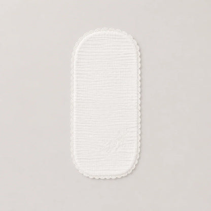 Embroidered Burp Cloth - Ivory