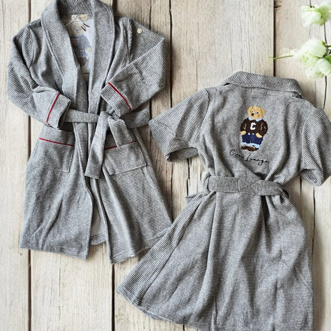 Crew Bear Robe - Red
