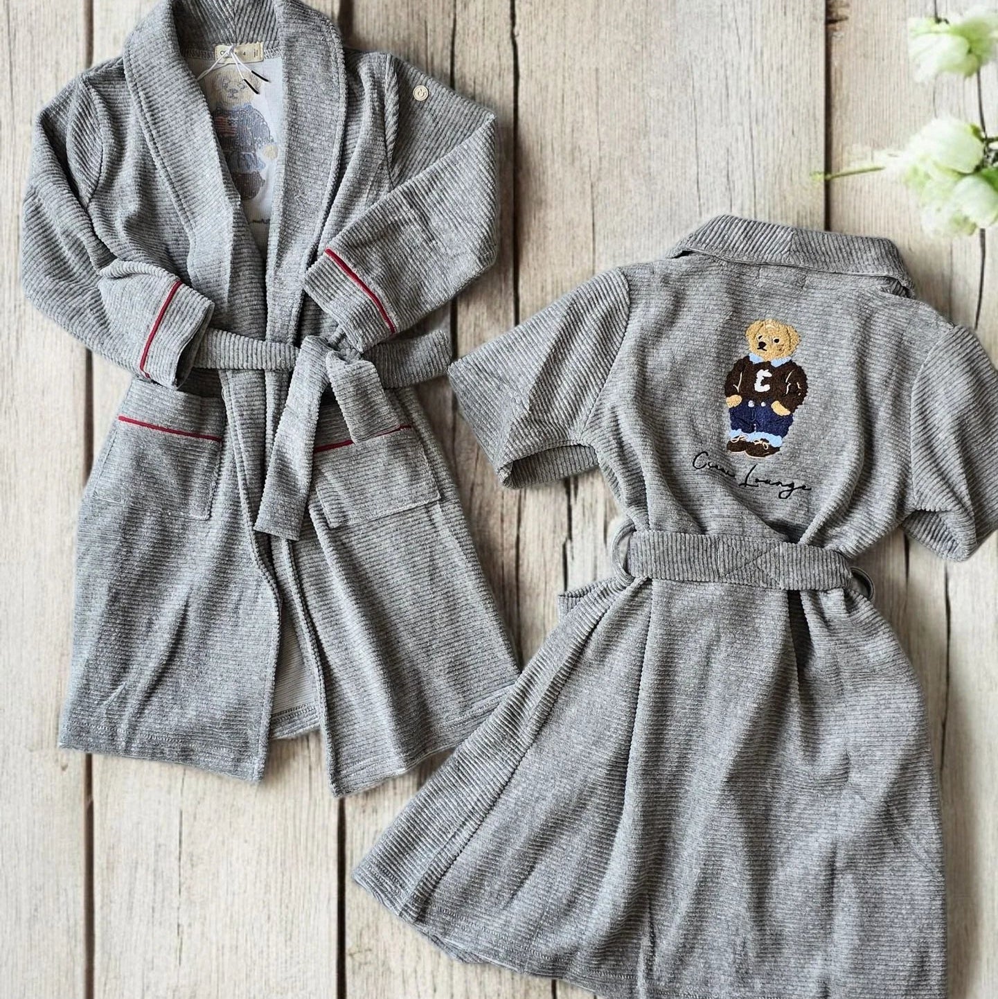 Crew Bear Robe - Red