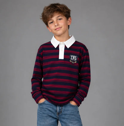 Rumba Stripe Polo - Red