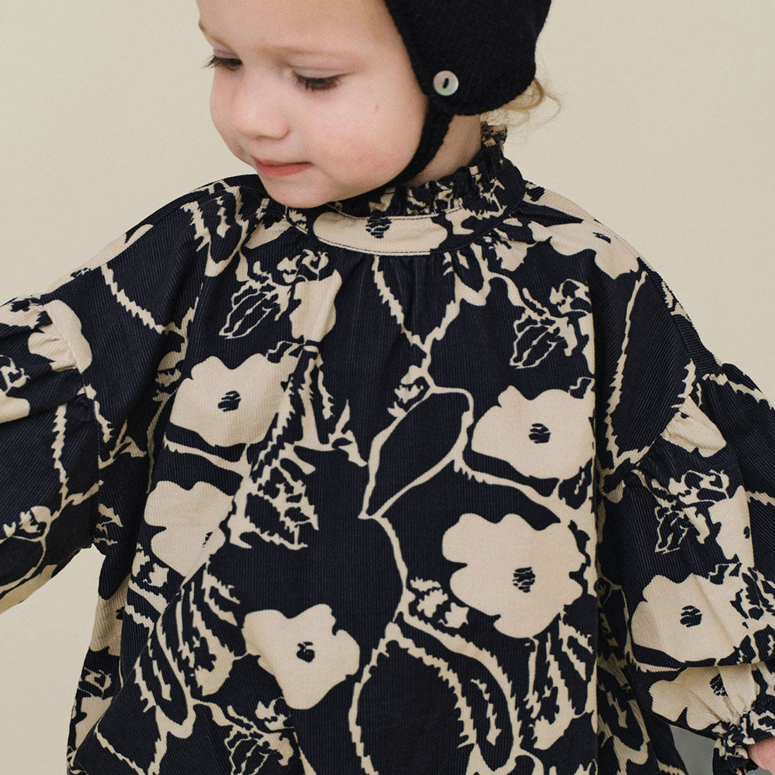 Ria Balloon Romper - Navy