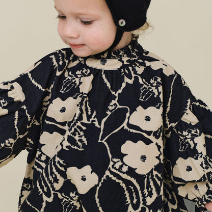 Ria Balloon Romper - Navy
