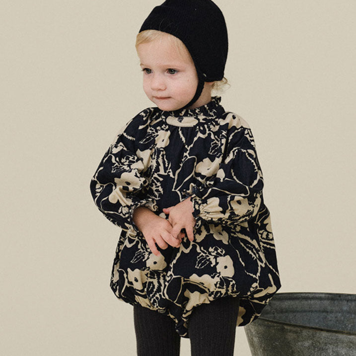 Ria Balloon Romper - Navy