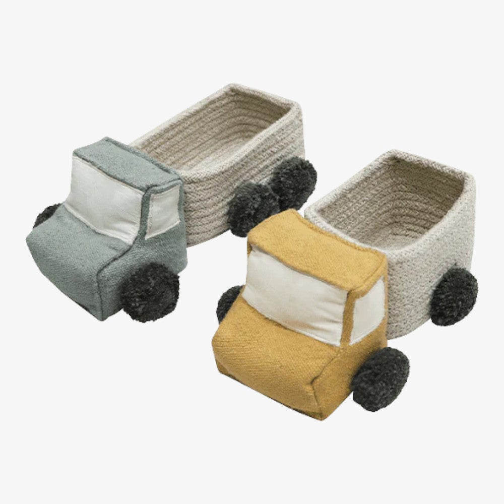 Lorena Canals Mini Basket Trucks Set - Multi