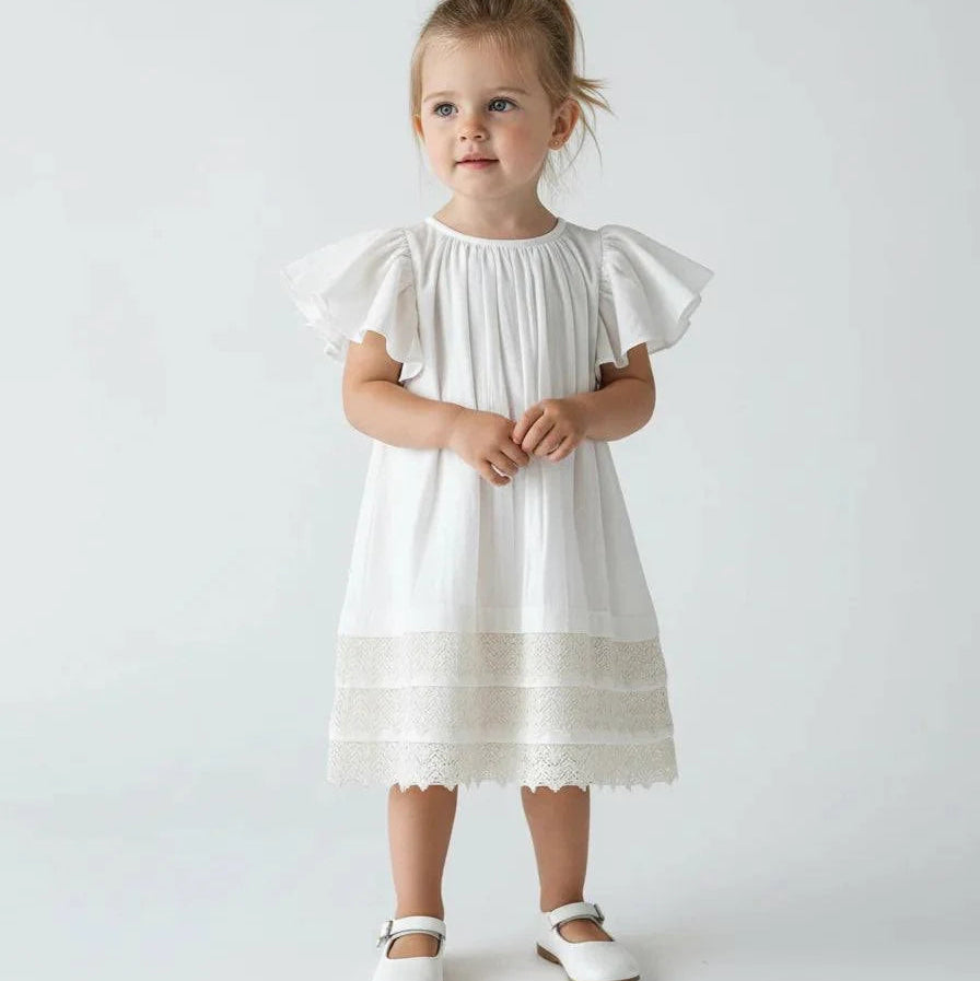 Gather Dress - Offwhite