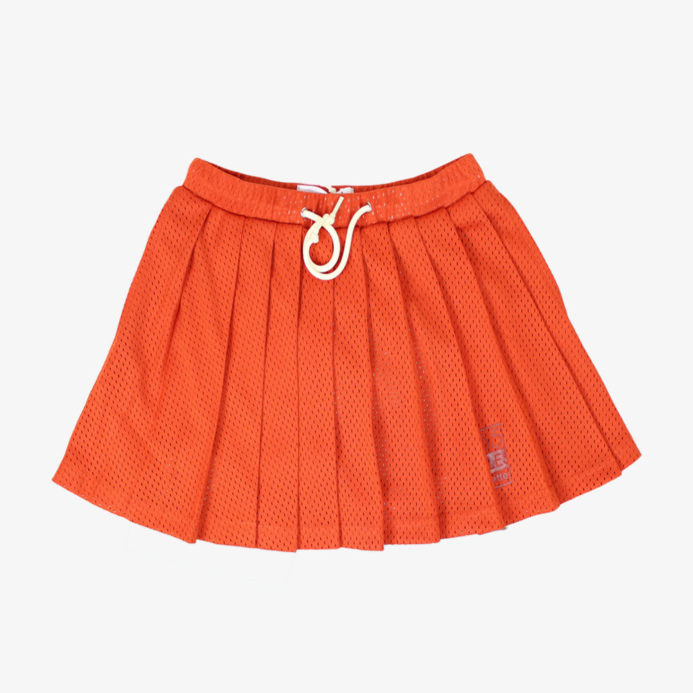 Raquette Tennis Mesh Skirt - Orange Rust