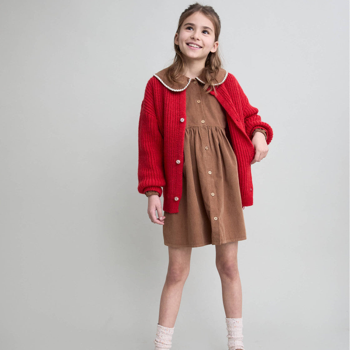 Soft Velour Dress - Cookie