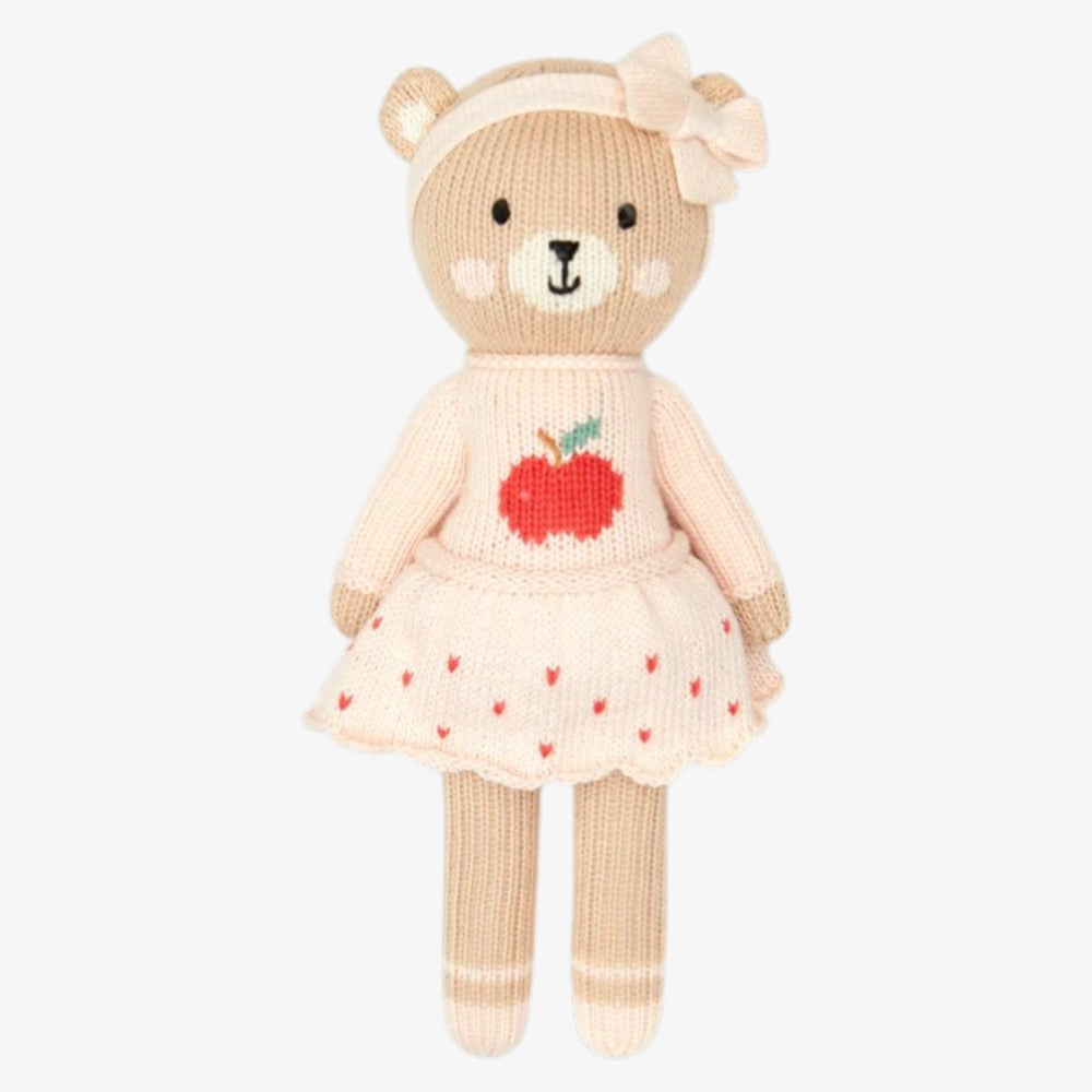 Emma Apple Bear - Pink & Red