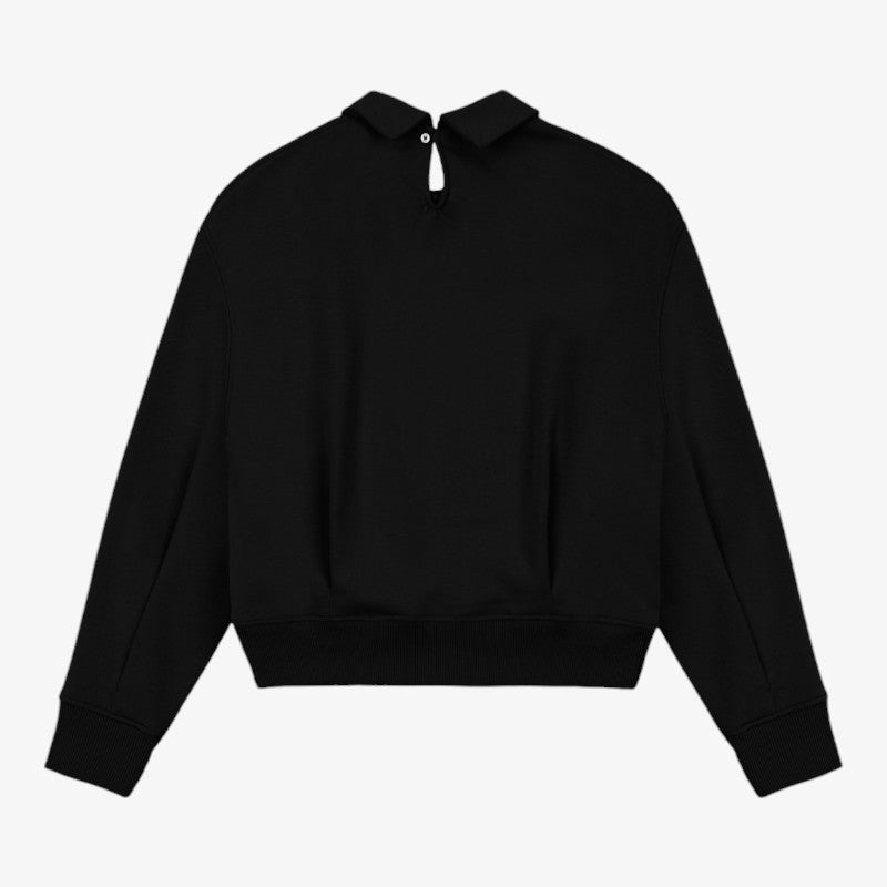 Collar Sweatshirt - Black