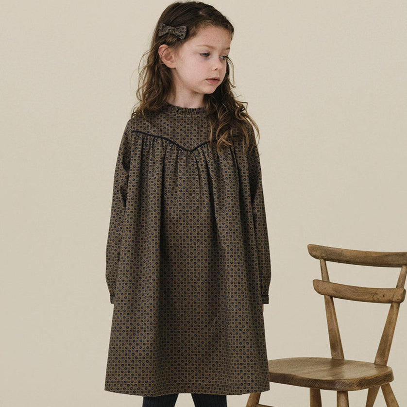 Lua Frill Dress - Khaki