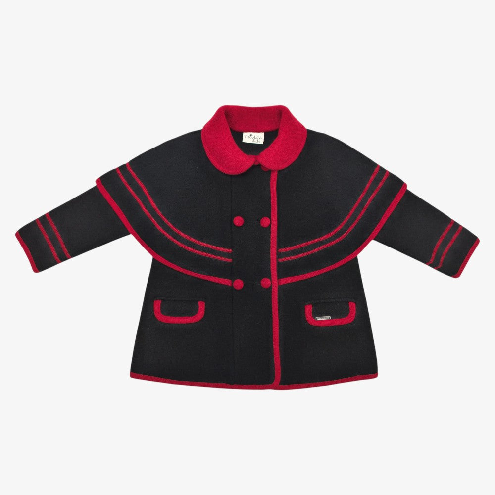 Cape Jacket - Black/red
