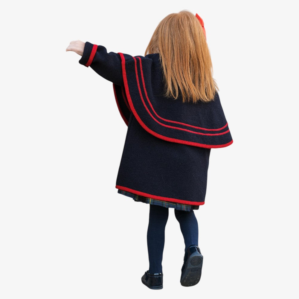 Cape Jacket - Black/red