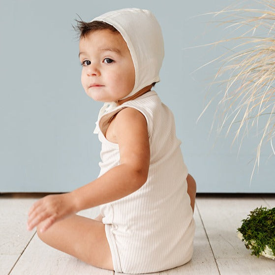 Cotton Bonnet - Ivory