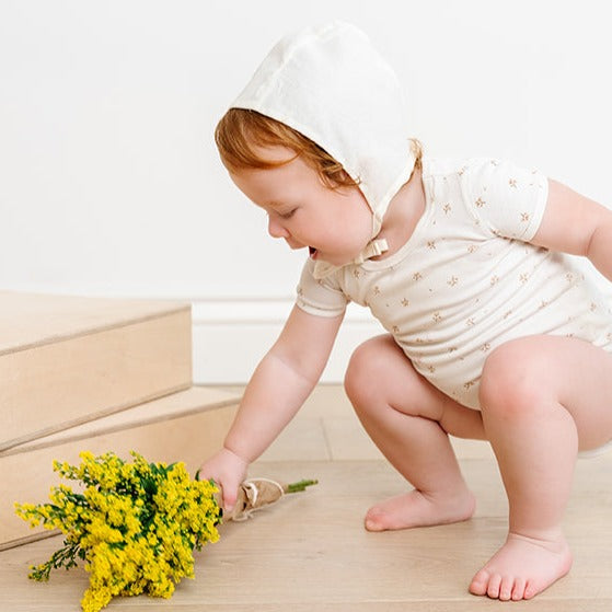 Cotton Bonnet - Ivory