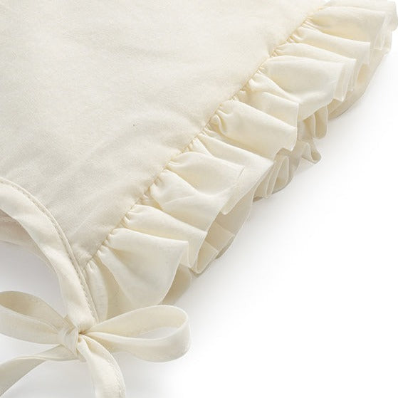 Ruffled Cotton Bonnet - Ivory