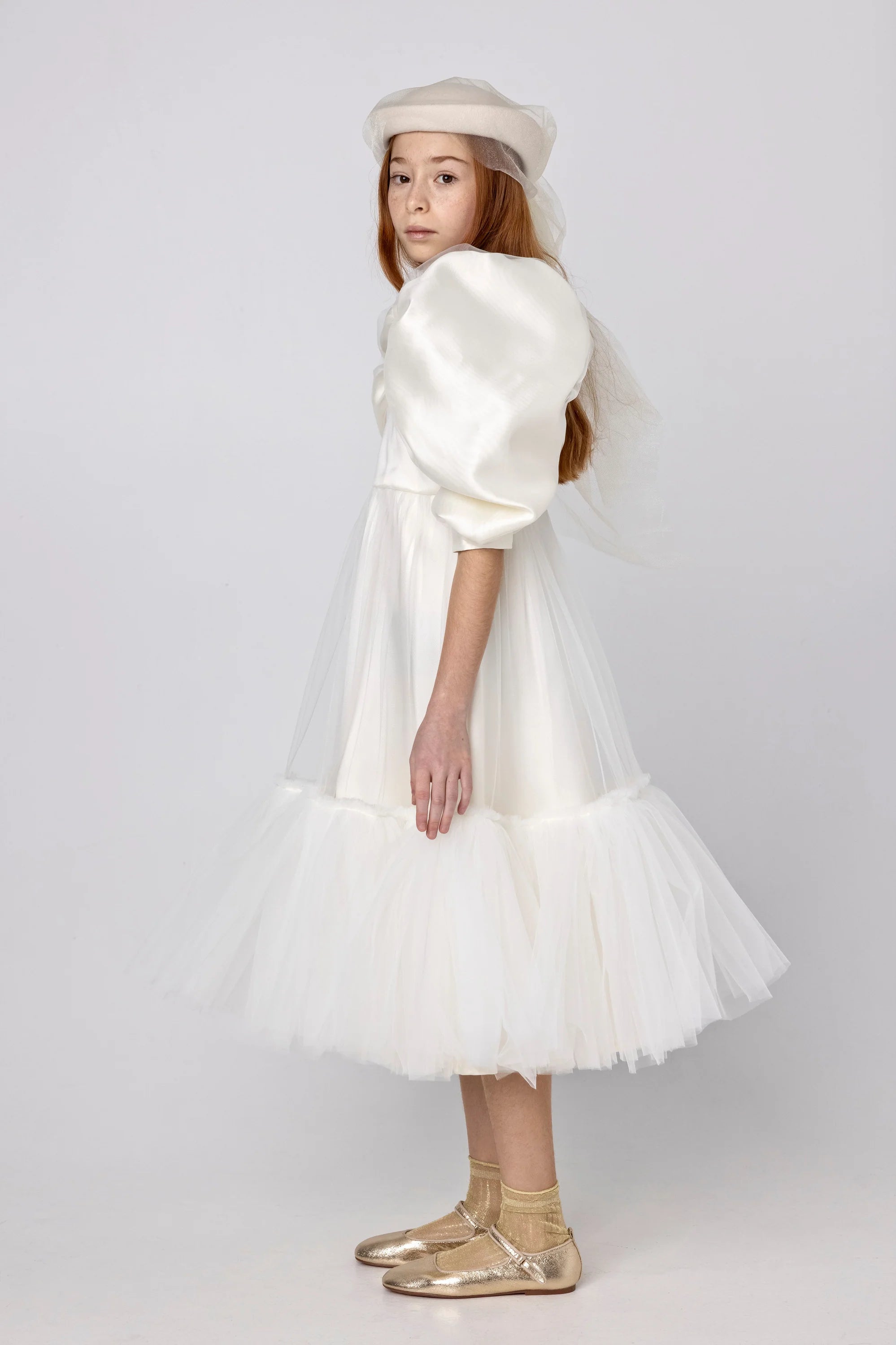 Jackie Tulle Short Dress - Ivory