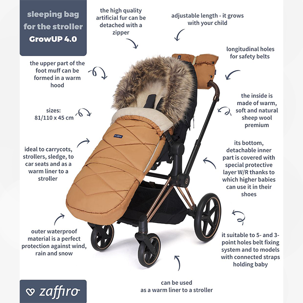 Footmuff With Bag - Beige&amp;rose