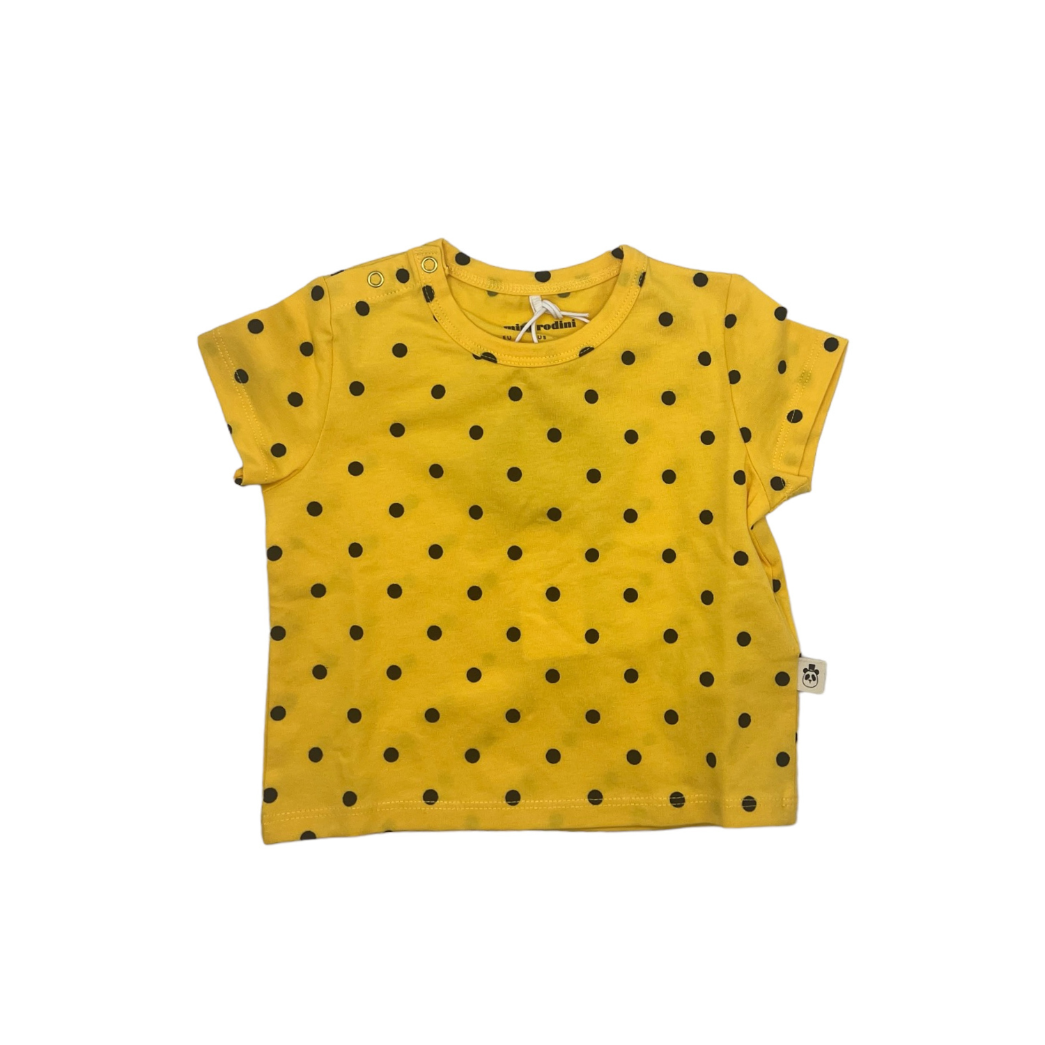 Mini Rodini Polka Dot SS Tee - Yellow