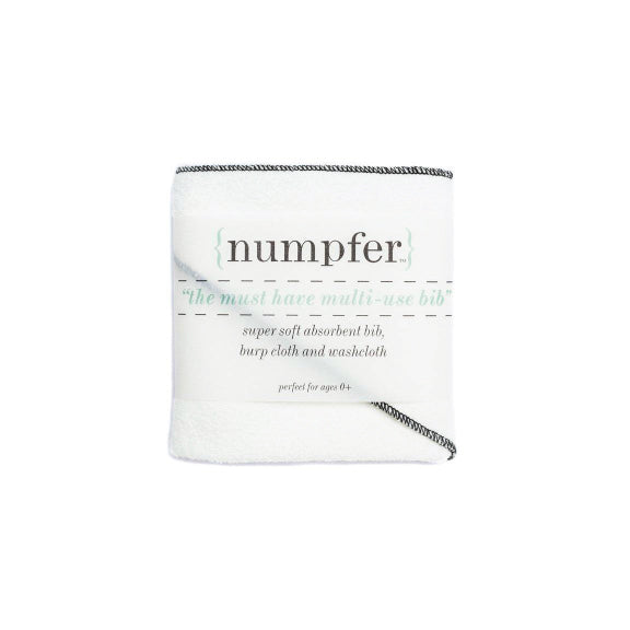 Numpfer """Multi Use Bib, Burp Cloth And Washcloth""" - Black