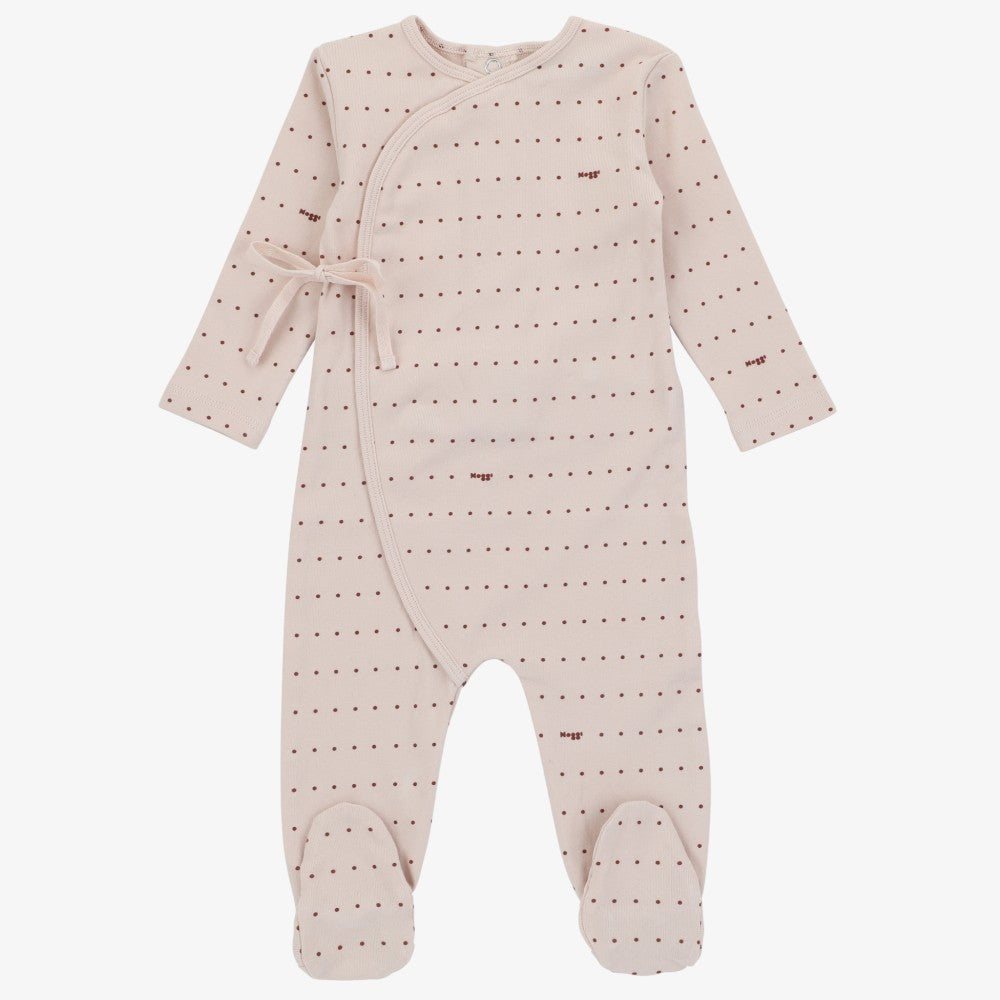 Noggi Dotted Wrap Footie - Pink