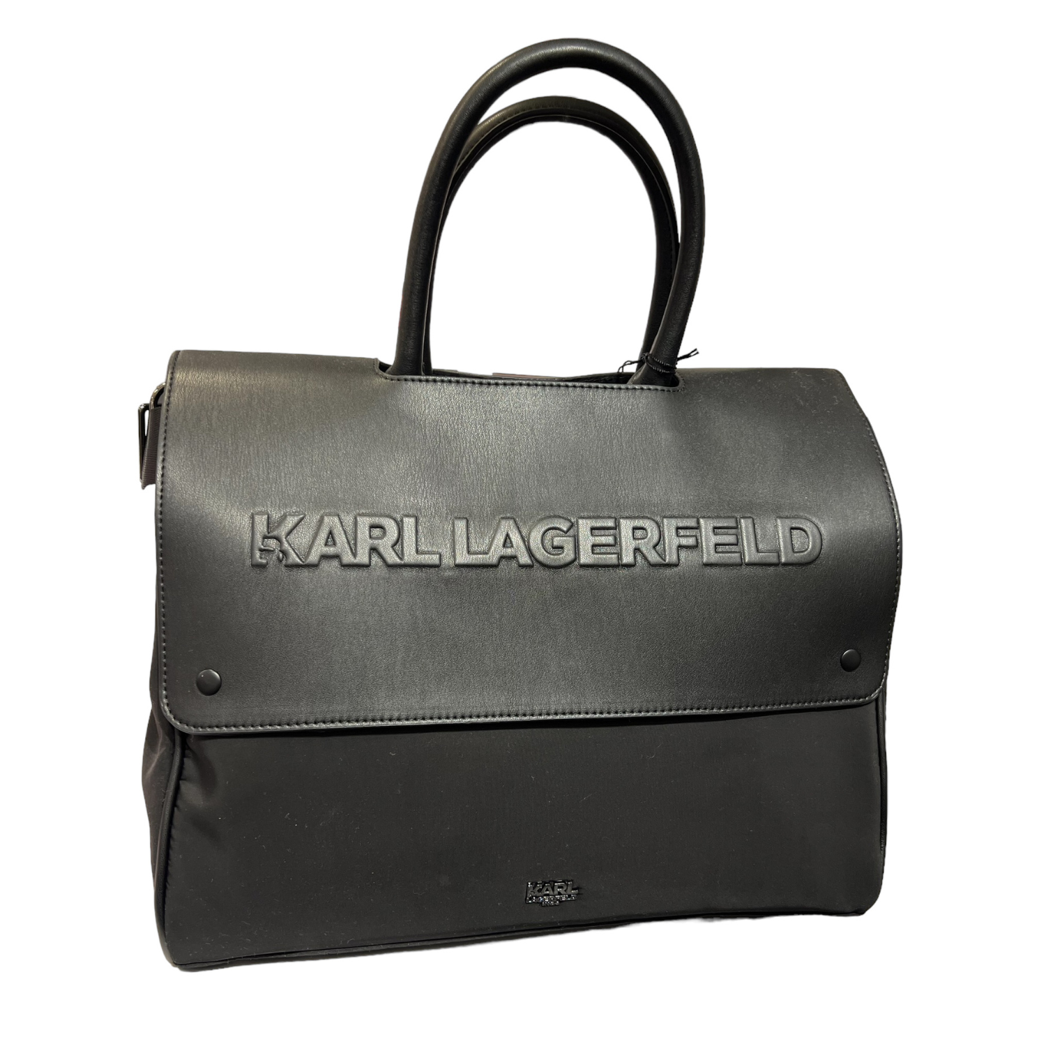 Karl Lagerfeld Logo Diaper Bag With Mat - Black