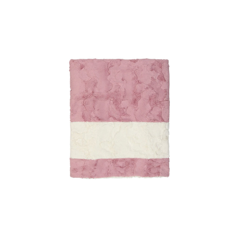 Peluche Single Stripe Blanket - Woodrose & Natural