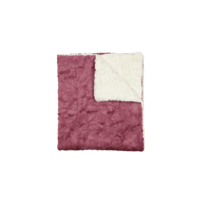 Peluche Solid Fur Blanket - Berry