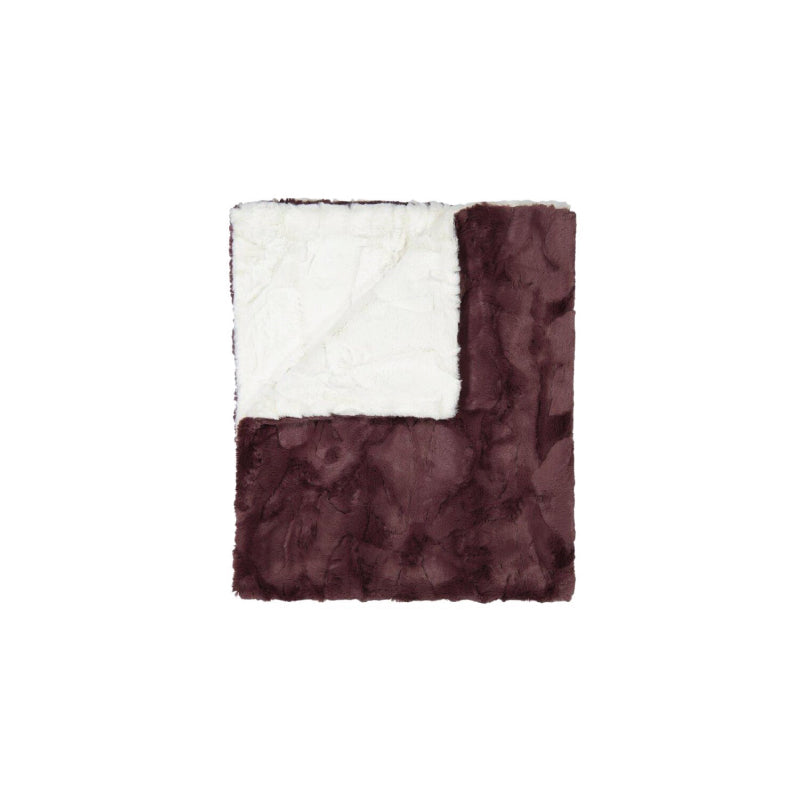 Peluche Solid Fur Blanket - Plum
