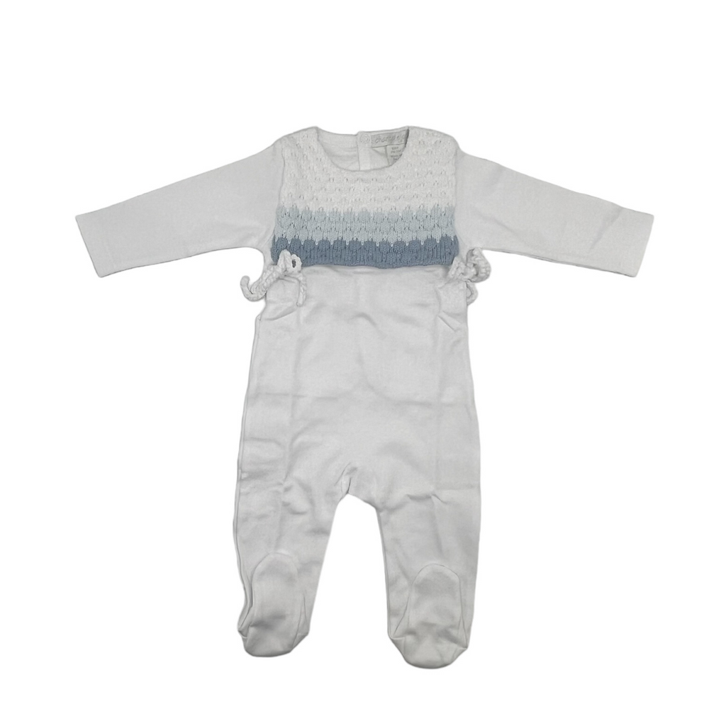 Chant De Joie Knitted Take Me Home Set - White/blue
