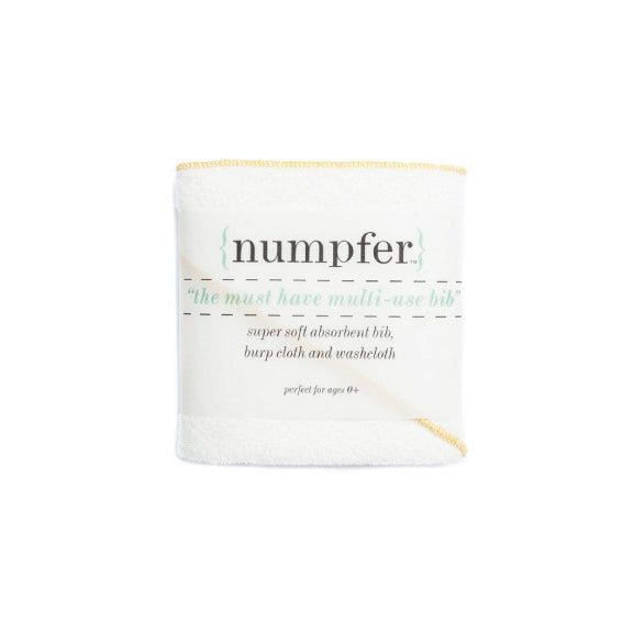 Numpfer """Multi Use Bib, Burp Cloth And Washcloth""" - Mustard