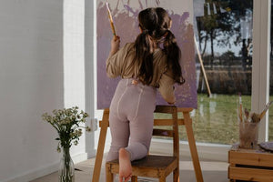 Silly Silas Footless Suspender T - Creamy Lavender