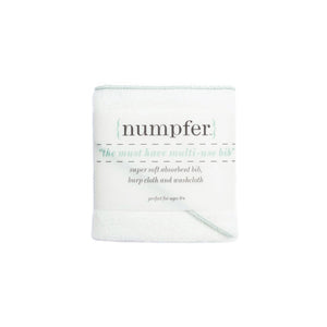 Numpfer """Multi Use Bib, Burp Cloth And Washcloth""" - Seafoam