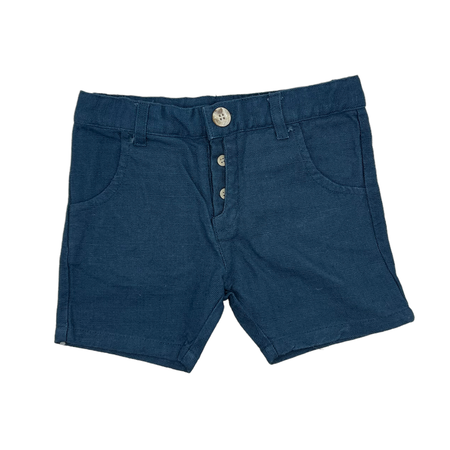 Crew Kids Linen Textured Shorts - Blue