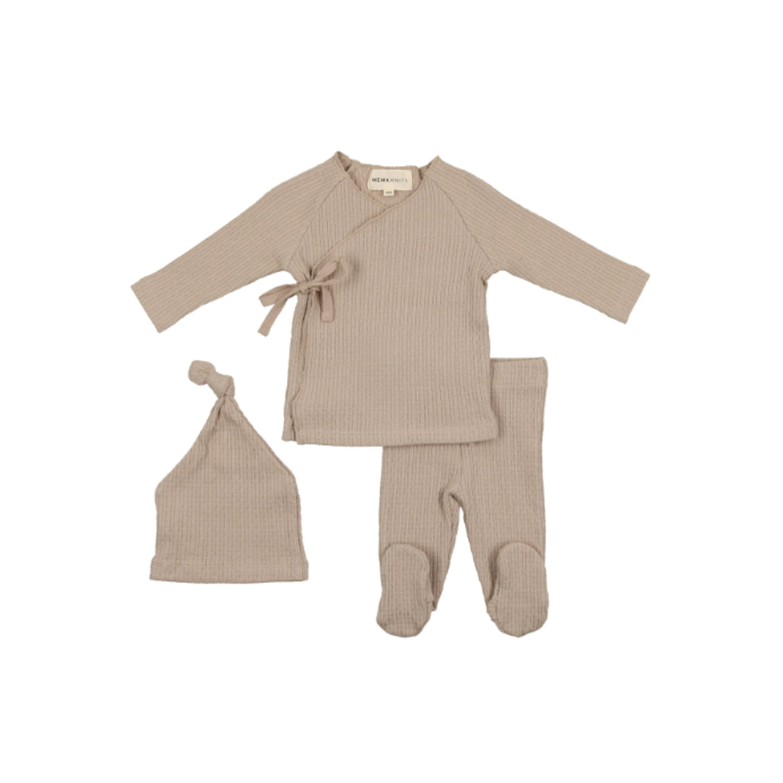 Textured Knit 3Pc Set - Oatmeal