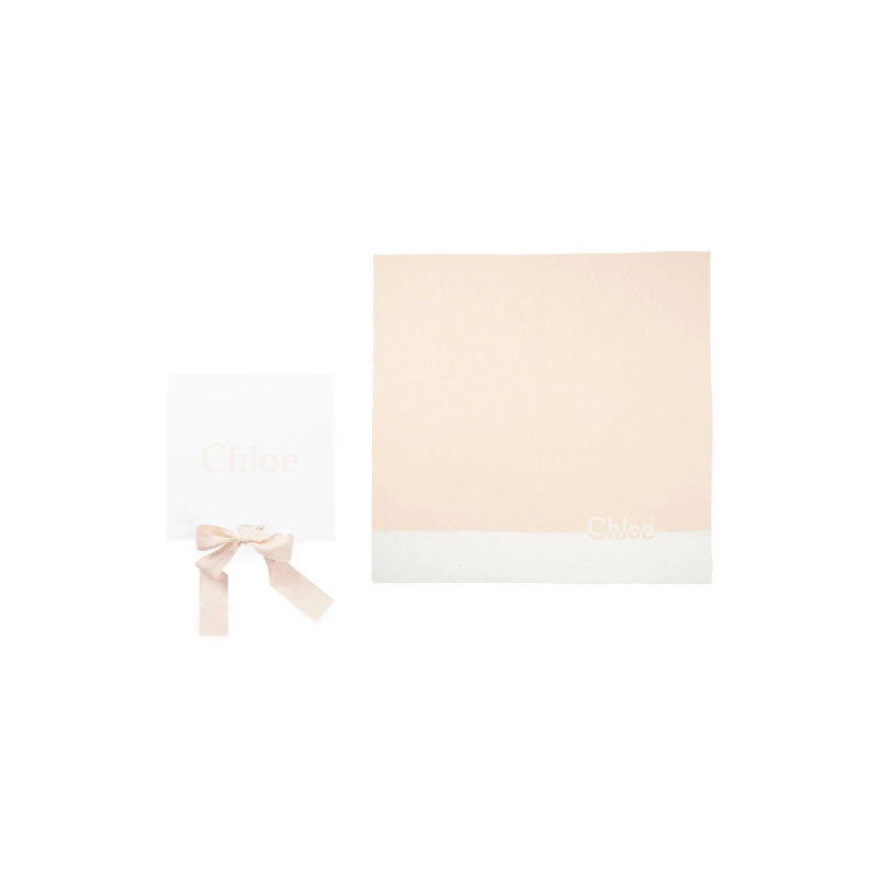 Chloe Knitted Blanket - Pale Pink