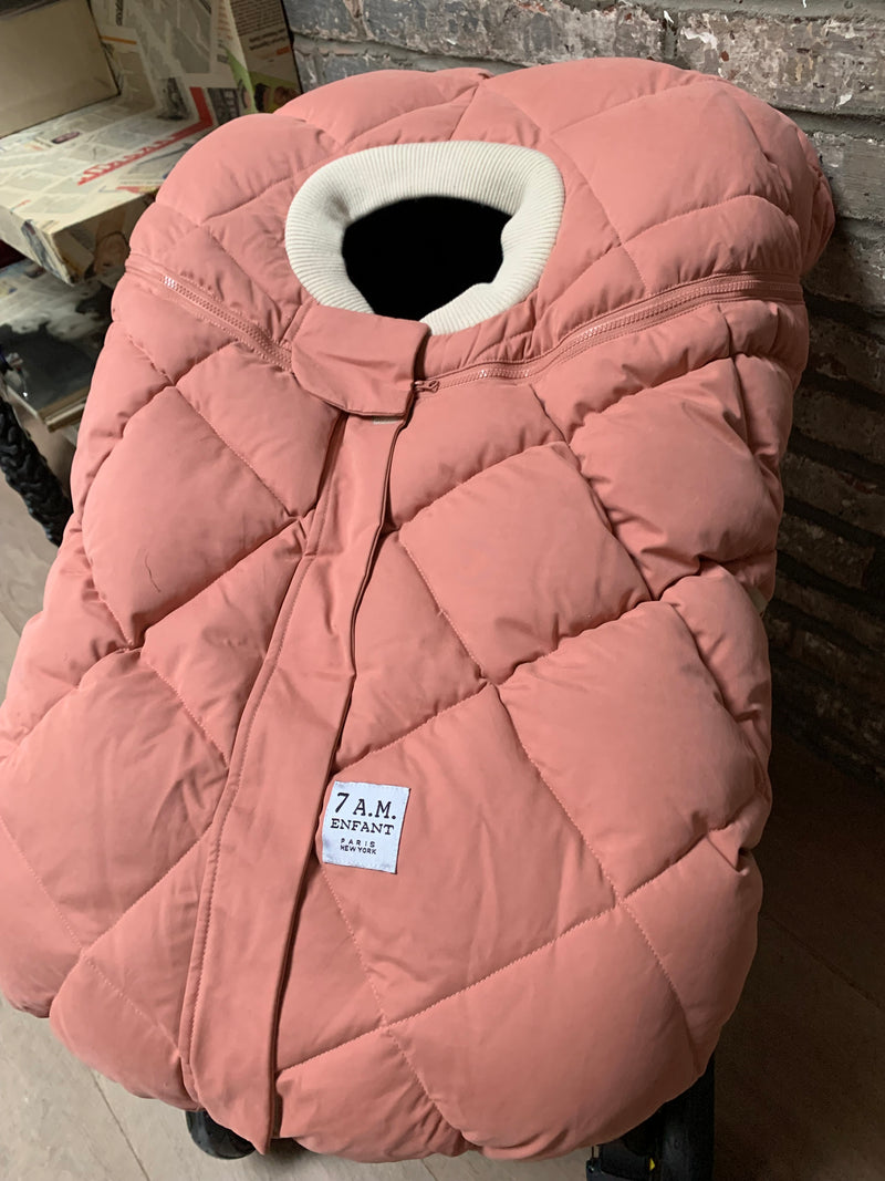 7am Car Seat Cocoon - Rose Quilted