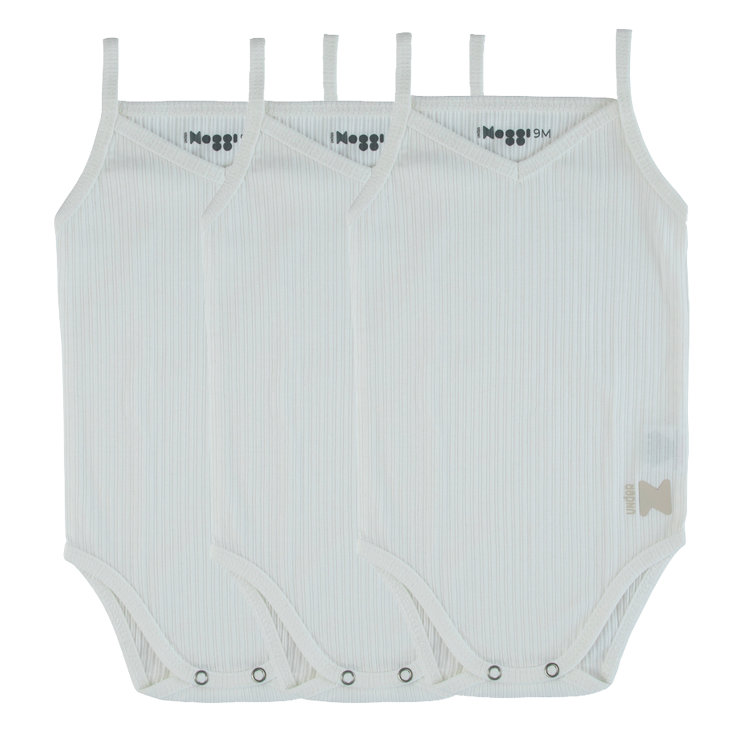 3Pk Ribbed Bodysuits - White Boy