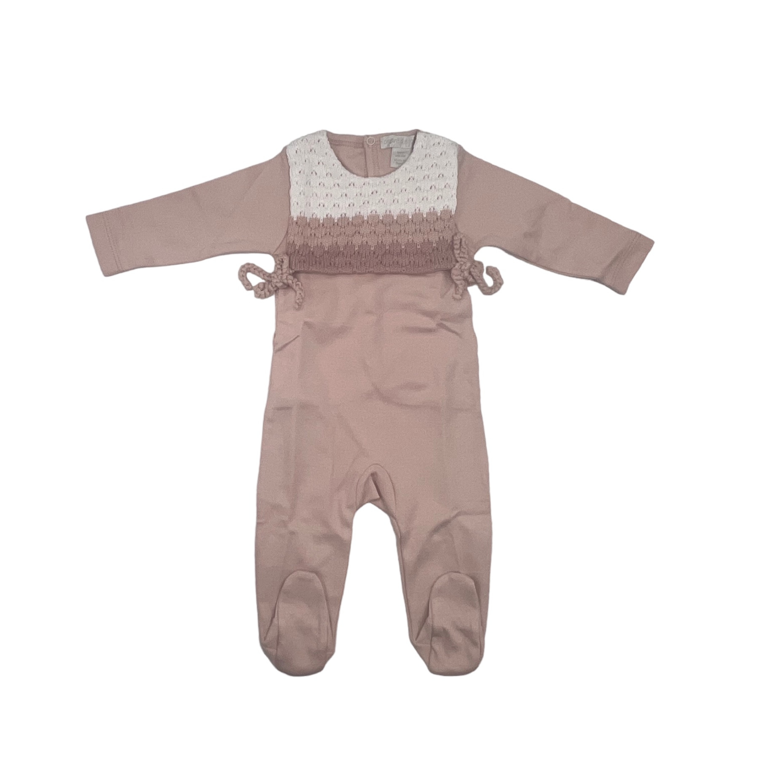 Chant De Joie Knitted Footie - Rose/comb