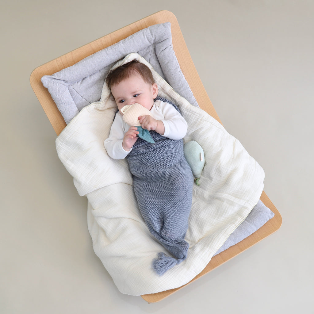 Ilado Baby Swaddle Blanket - Grey Blue