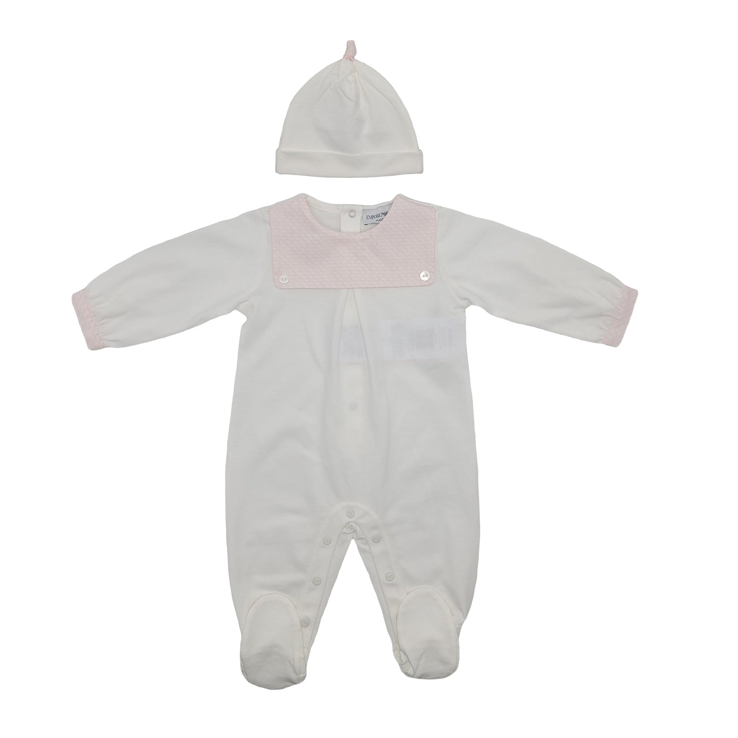 Emporio Armani Onsie Set With Logo - Pink