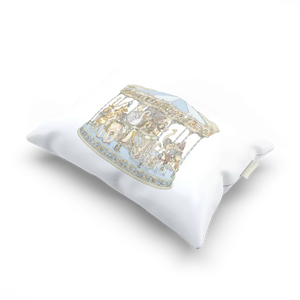 Atelier Choux Velour Pillow - Carousel Blue