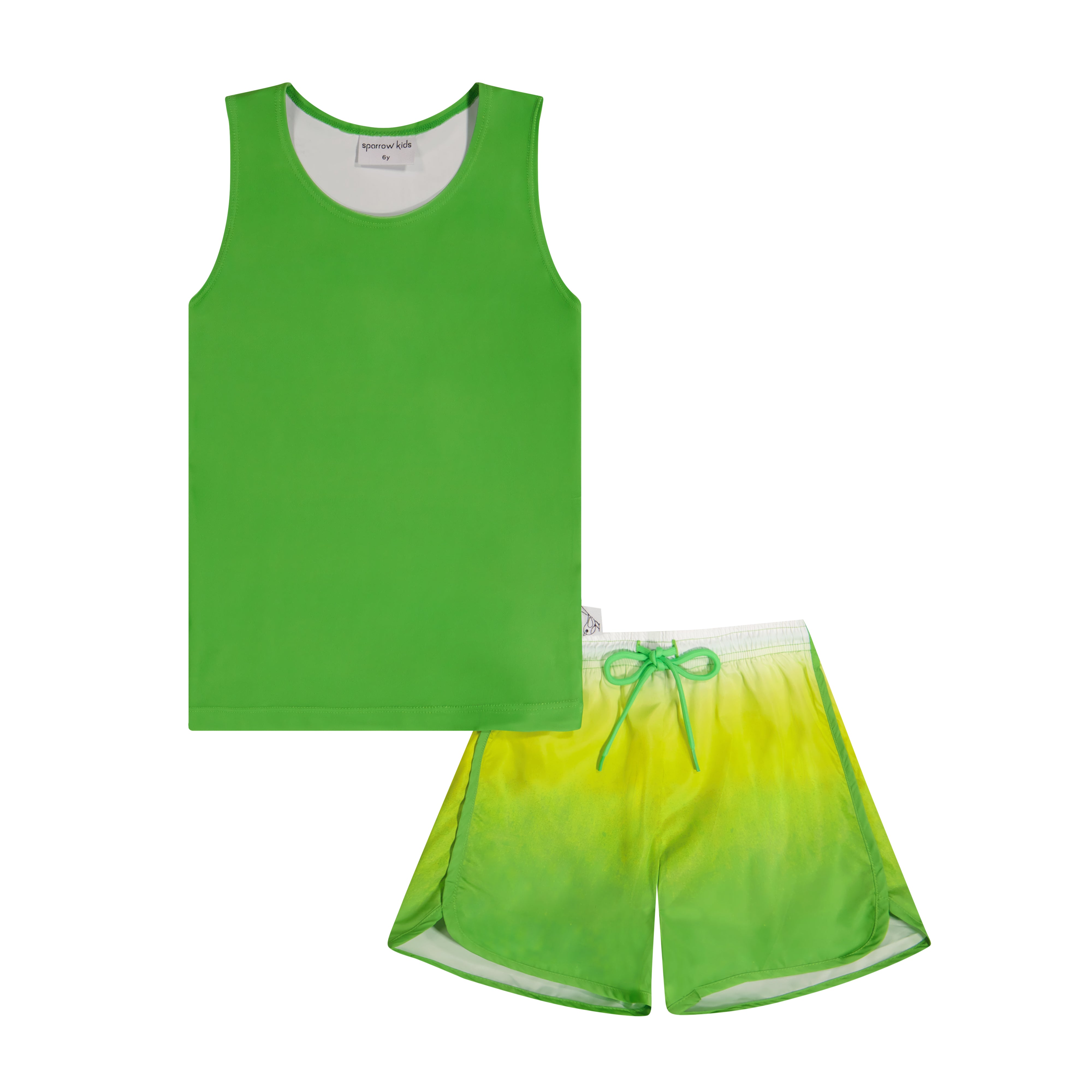 Sparrow Kids Swim Tank Top And Trunk - Ombre