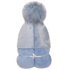 Winx And Blinx Pompom Hooded Towel - Blue