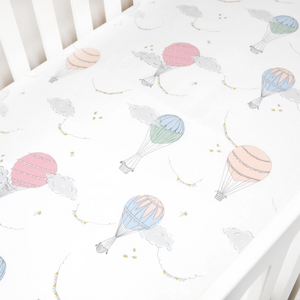 Gooselings Touch The Sky Crib Sheet - Pink