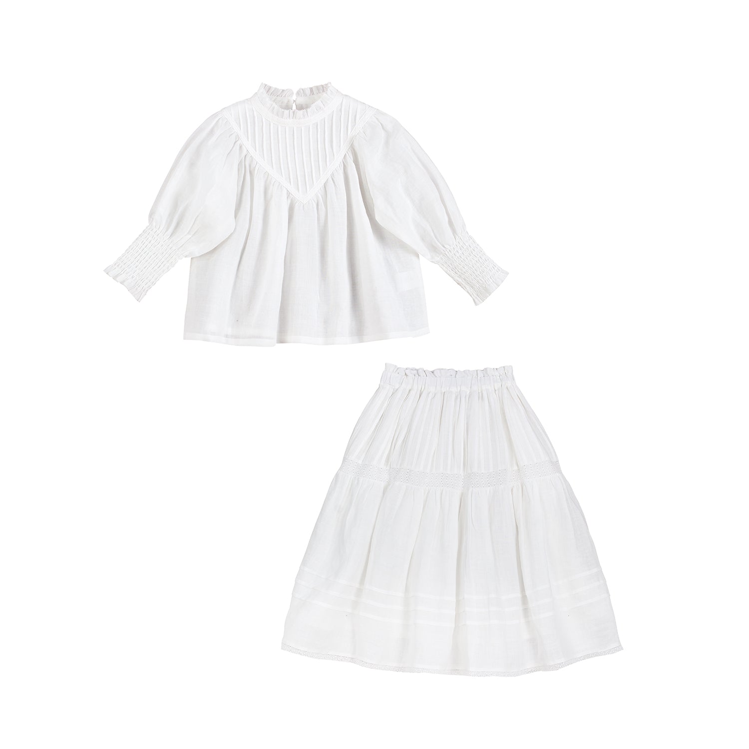 Cera Una Volta Elsa Shirt And Skirt - White