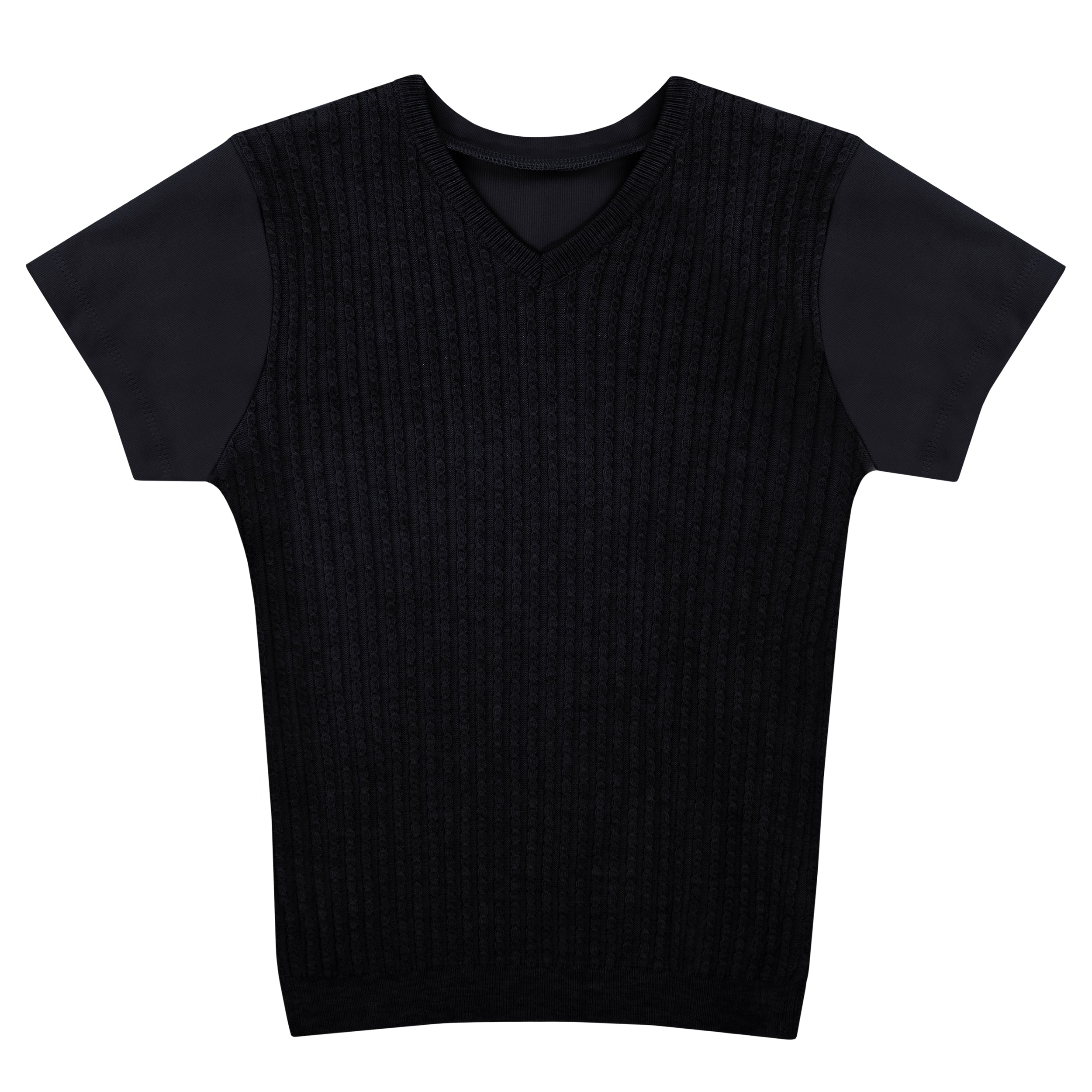 Crew Kids Cable Tshirt Sweater - Black