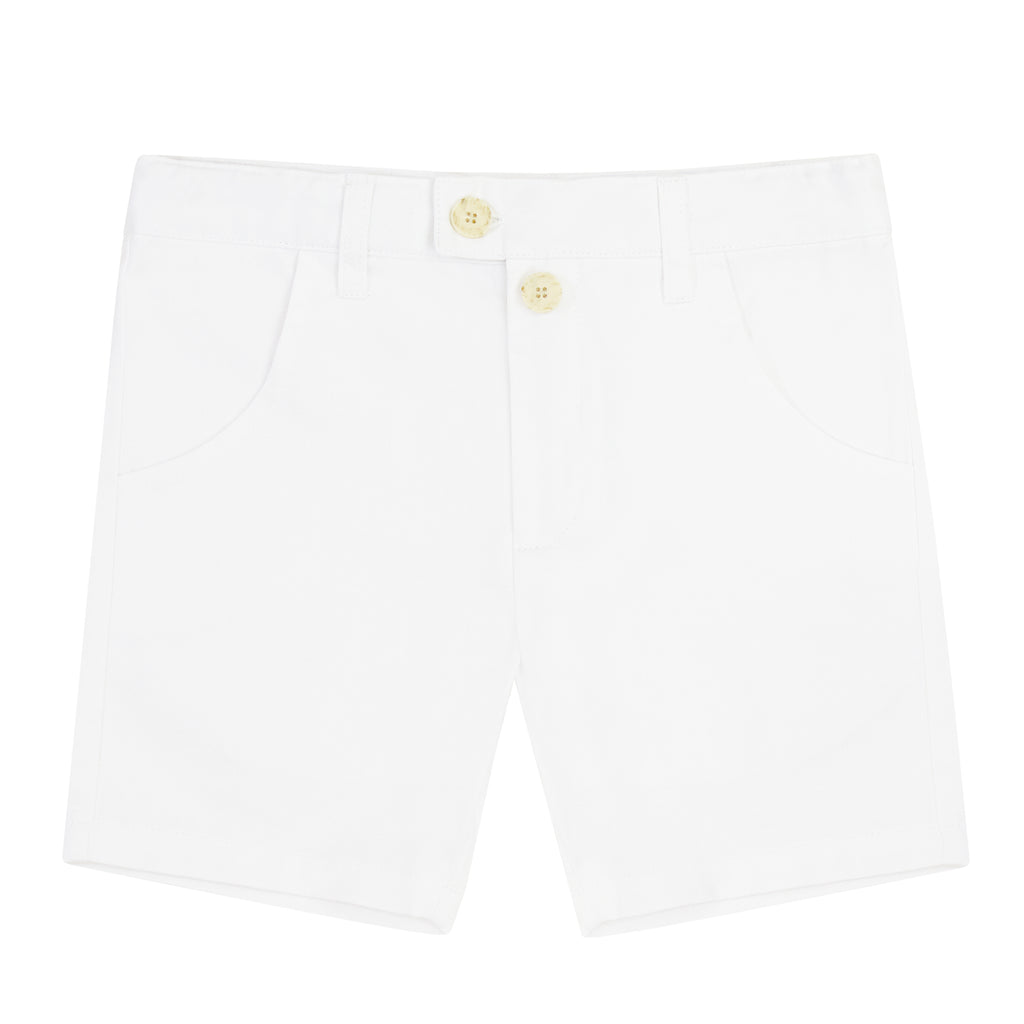 Crew Kids Cotton Shorts - White