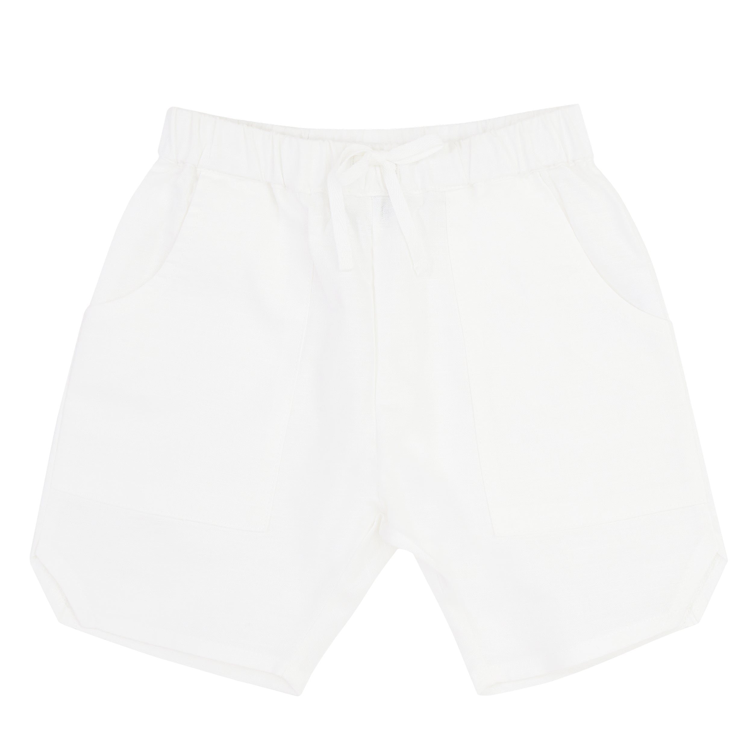 Crew Kids Linen Shorts - White
