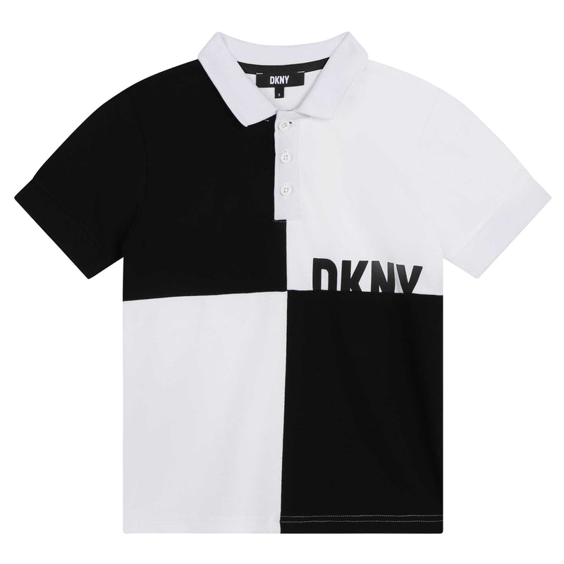 DKNY SS 2-Color Polo - Black/white