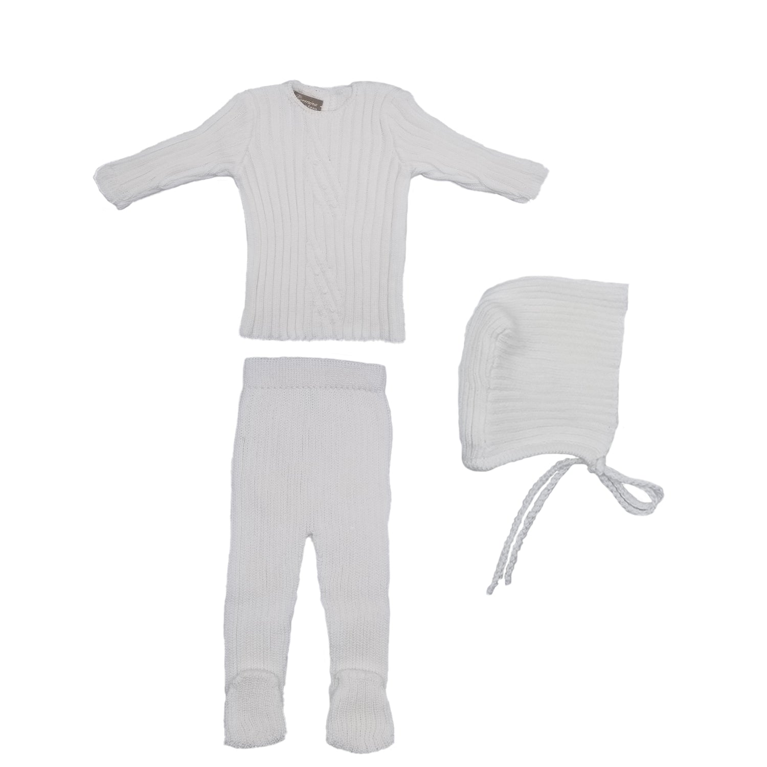 Carmina 3Pc Knit Set - White